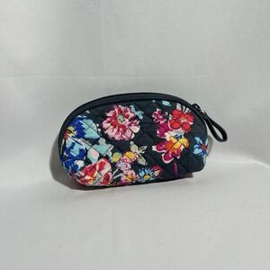 Vera Bradley Mini Clamshell Cosmetic Quilted Makeup Bag Pretty Posies